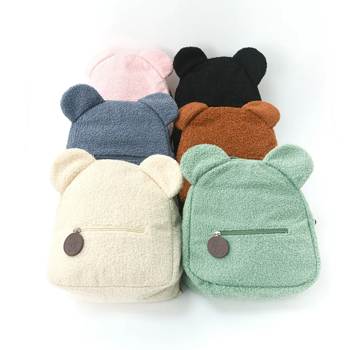 mode coupe jeune femme en peluche sac à dos 2025 nouvelle mode décontracté oreille ours dessin animé enfants sac à dos en plein air mini sacs