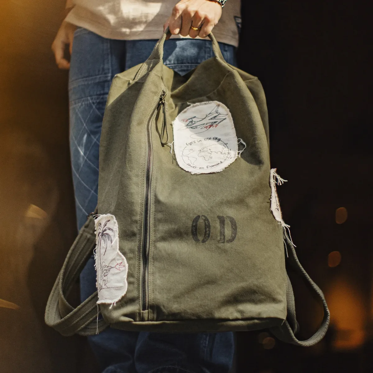 maden sac à dos tactique vintage pour hommes, grande capacité, sac à dos pour ordinateur portable, sac seau vert militaire pour voyage, randonnée en plein air