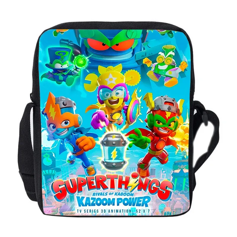 nouveau superthings dessin animé sac à dos 3 pièces ensemble garçons filles cartable sac à bandoulière sac à crayons supthings cartable scolaire voyage mochila