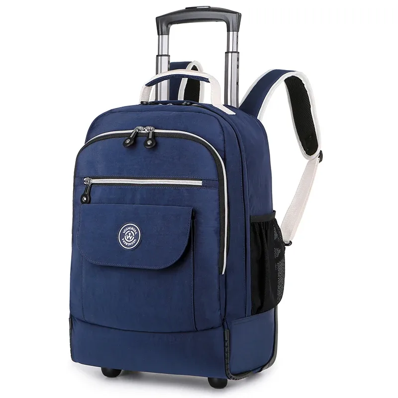 sac à dos roulant pour ordinateur portable, avec roulettes, résistant à l'eau, approuvé au vol, sac à roulettes