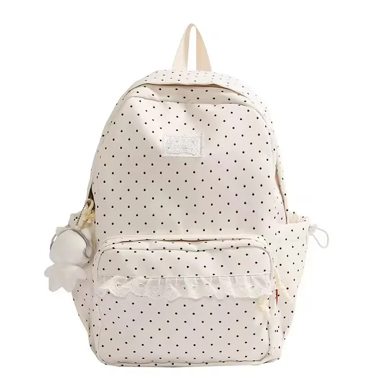 sac à dos coréen en nylon à lacets, grande capacité, multi-couches, léger, pour le campus, tendance, simple, pour le voyage