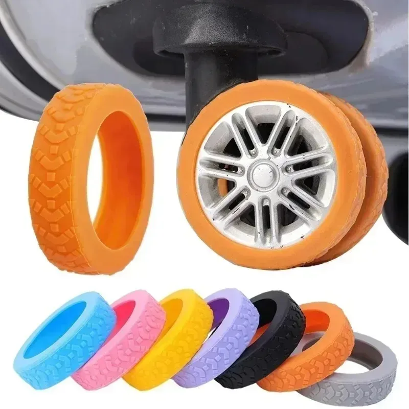 protège-roues de bagages en silicone, couvre-roulettes anti-bruit, accessoires de valise de voyage