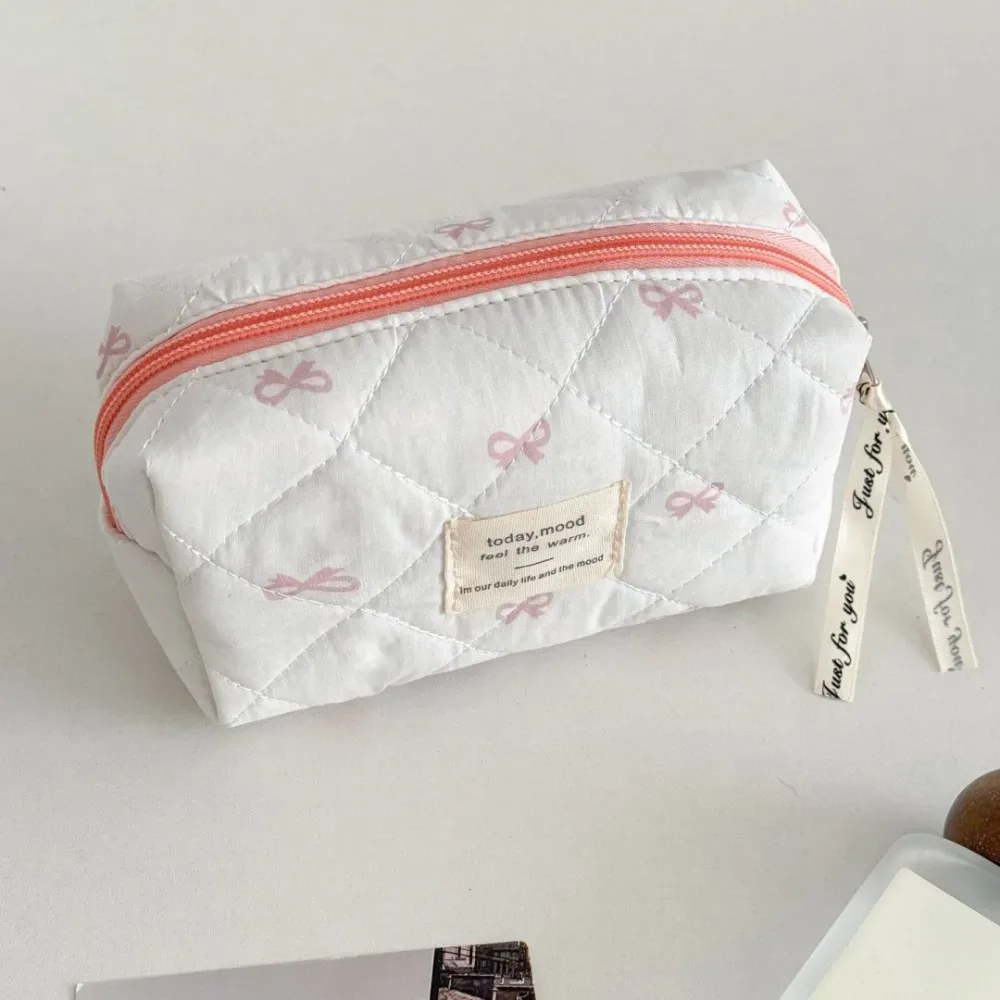 sac à cosmétiques imprimé grande capacité, rangement de documents roses, pochette de maquillage en poudre, sac de voyage, mode, bow107