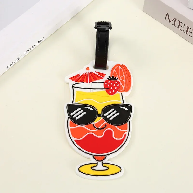 étiquette bagage gel silicium couleurs variées formes animales motifs mignons voyage usage identification bagages