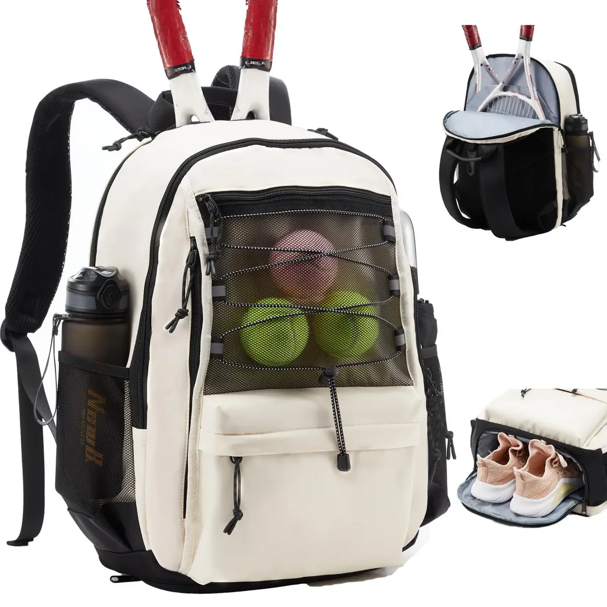 sac de raquette personnalisé avec logo imprimé, sac à dos de raquette de sport, sac de rangement de grande capacité pour chaussures, compartiment indépendant
