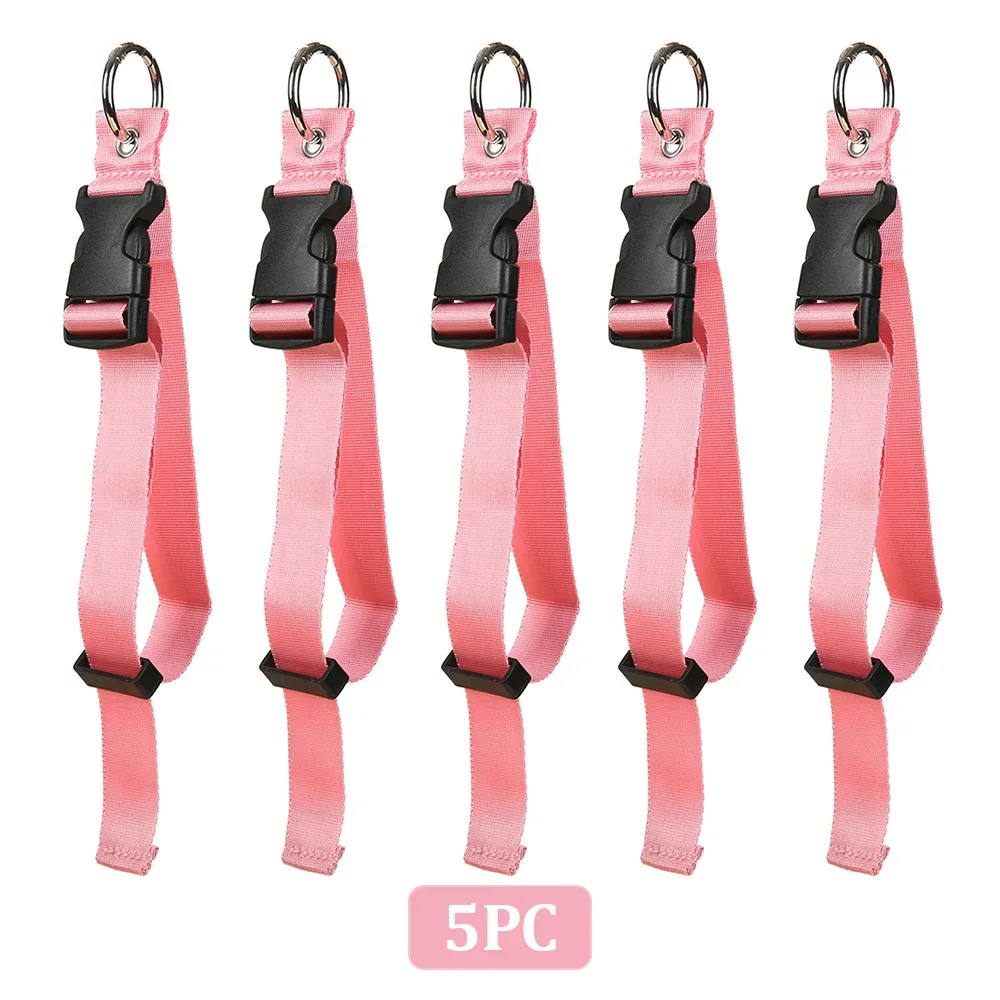 boucle voyage nylon noire rose attachement sac dos sangle anneau métal usage voyage sécurité transport