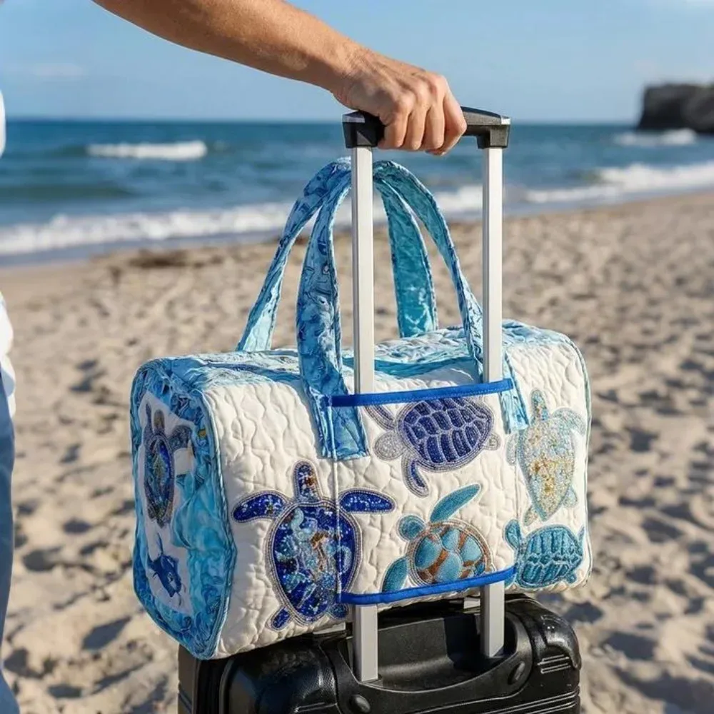 nouveau sac de sport pliable matelassé grande capacité imprimé floral, sac de voyage durable 3d, grand sac de camping
