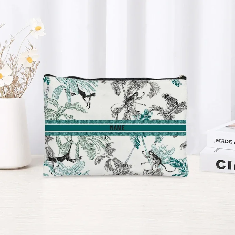 pochette de toilette en toile personnalisée avec motif paysage chinoiserie, cadeau décoratif élégant pour femmes, rangement quotidien des articles de beauté pour les vacances et les activités de plein air.