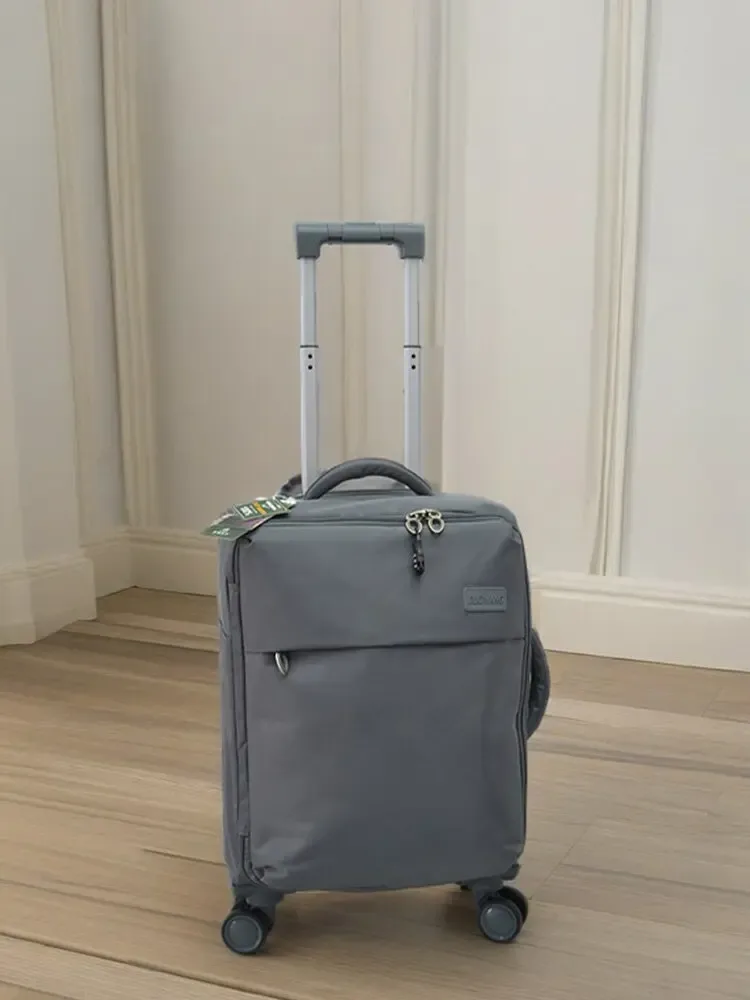 valise de cabine souple en tissu oxford imperméable, bagage à main de 20 pouces avec sac de chariot à roulettes, serrure tsa légère