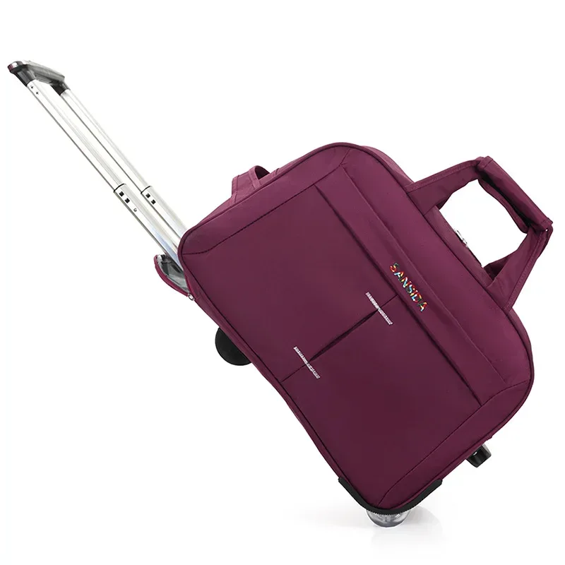 sac de voyage à roulettes oxford étanche pour hommes et femmes, valise à roulettes, bagages à main