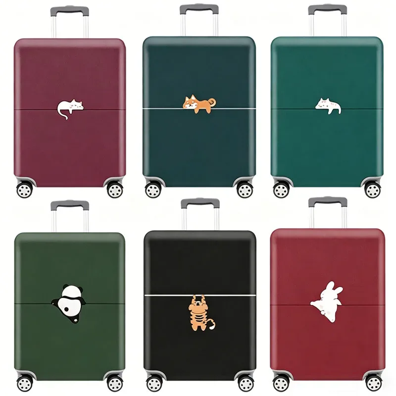 nouvelle housse de protection élastique pour valises de voyage à motif animalier, housse de protection pour bagages de 18 à 32 pouces, accessoires de voyage xlxbht03