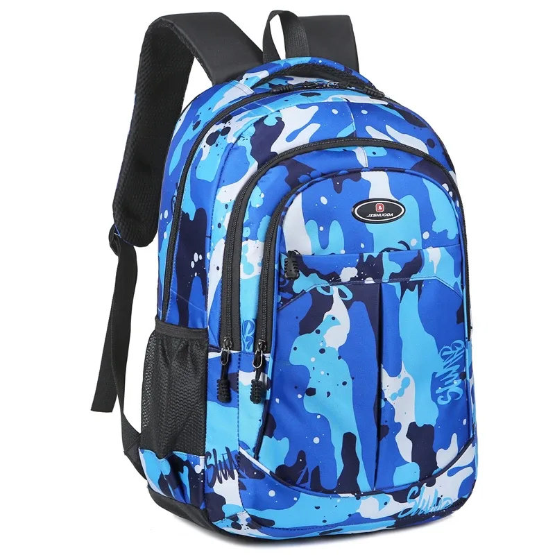 sac à dos de grande capacité pour hommes, sac de voyage en tissu nylon léger, sac d'école, sac à dos pour ordinateur portable décontracté à la mode pour hommes