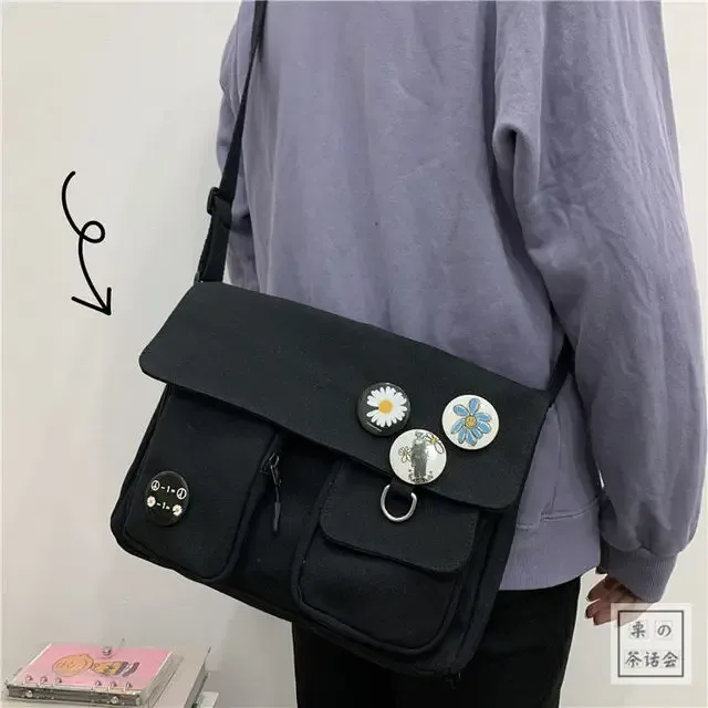 xierya femmes toile sac de messager jeunes dames mode sac à bandoulière étudiant grande capacité femme sacs à bandoulière femme paquet