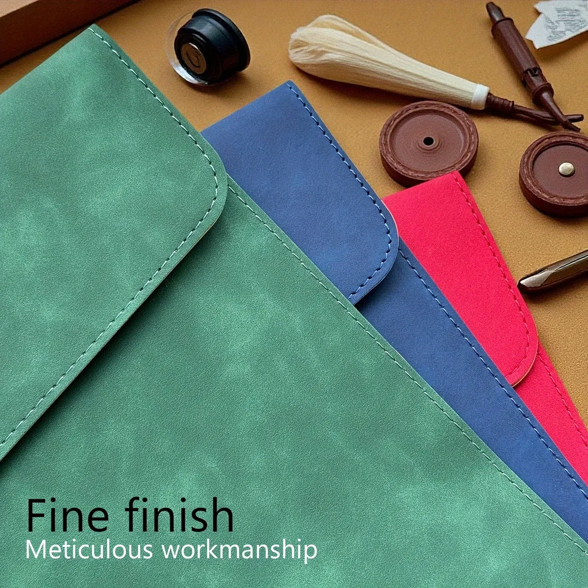 porte-documents a4 en cuir pu personnalisé, 5 couleurs au choix, organiseur de dossiers élégant pour le bureau et les voyages d'affaires