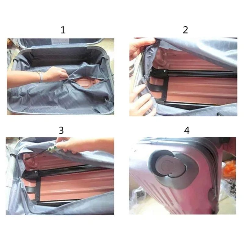 roues bagage plastique noire jantes argentées pivotantes grande capacité charge installation facile bricolage usage voyage