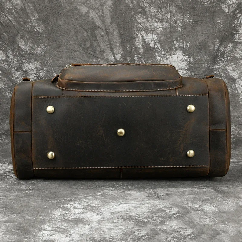 sac à bagages en cuir de grande capacité pour hommes, sac de voyage masculin, sacs de sport, sacs de week-end sur les bagages, sacs à main de nuit