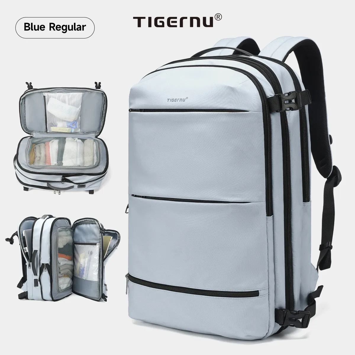 tigernu sacs à dos sous vide hommes sacs extensibles 17 pouces sac à dos pour ordinateur portable sacs hommes sacs à dos de voyage grande capacité sac à dos femmes sac