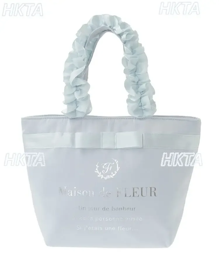 style japonais nouvelle lettre satin mignon nœud lolita portable sac fourre-tout femmes déplacements polyvalent plissé doux unique sac à bandoulière
