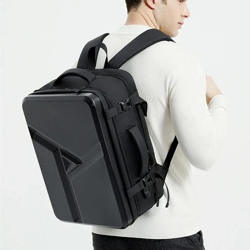 sac à dos rigide pour ordinateur portable 17 pouces pour homme, grande capacité 50l, extensible, étanche, sac à dos de voyage avec chargement usb, mochilas de hombre
