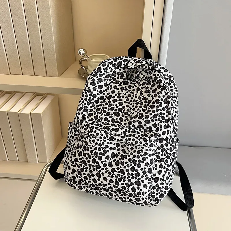 sac à dos à imprimé léopard, sac à dos de voyage décontracté, sac à dos d'étudiant, sac d'école grande capacité