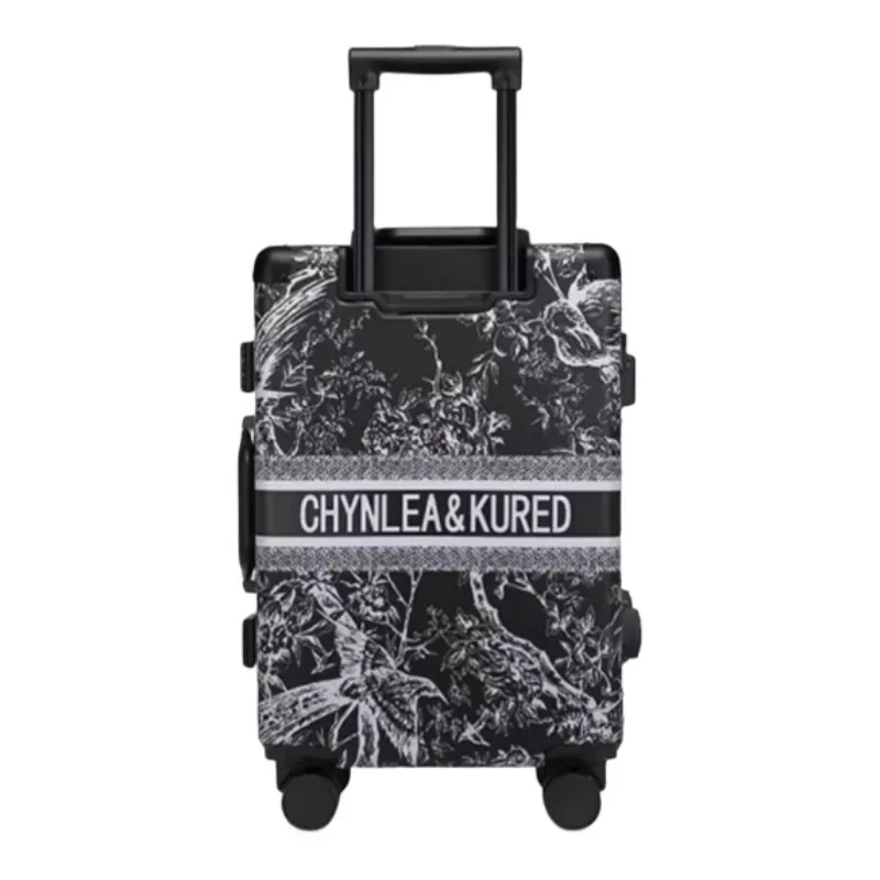 valise trolley de luxe à cadre en aluminium avec verrouillage par mot de passe – bagage roulant élégant pour hommes et femmes