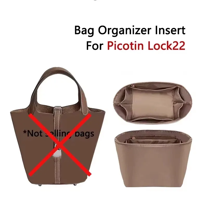 organisateur de sac pour picotin 18 22, insert de rangement en nylon, support de forme, doublure intérieure, accessoires de modification pour sacs, pour un rangement ordonné et soigné