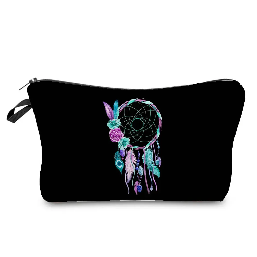 sac à cosmétiques imprimé papillon pour femmes, trousse à crayons d'école pratique avec animaux, mini sac de rangement de voyage, sacs de maquillage pour dames