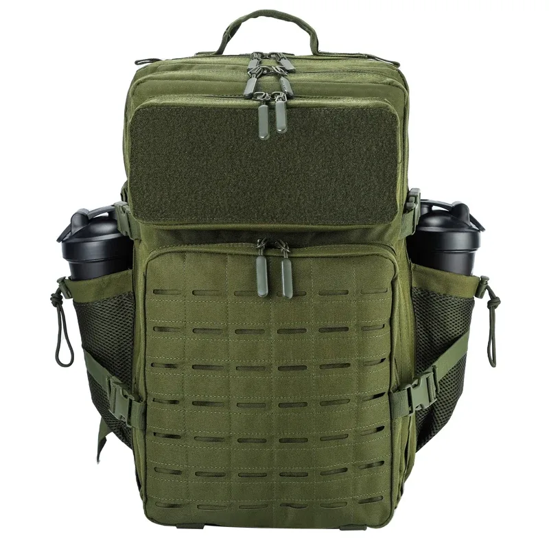 lhi 45l sac à dos tactique hommes noir spotrs athlète sac de sport camping en plein air randonnée sac à dos armée assaut pack avec porte-bouteille