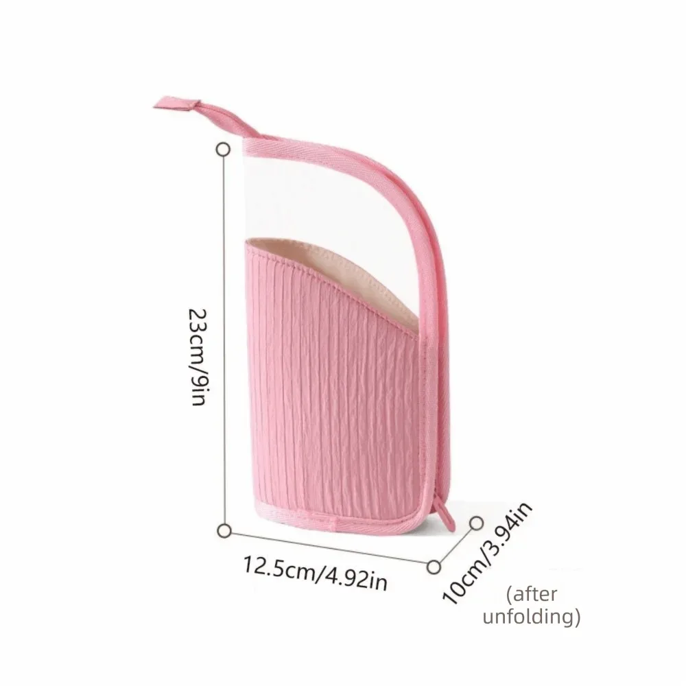 grande trousse de toilette verticale grande capacité, étui portable pour pinceaux de maquillage, pochette de rangement de voyage étanche et autoportante