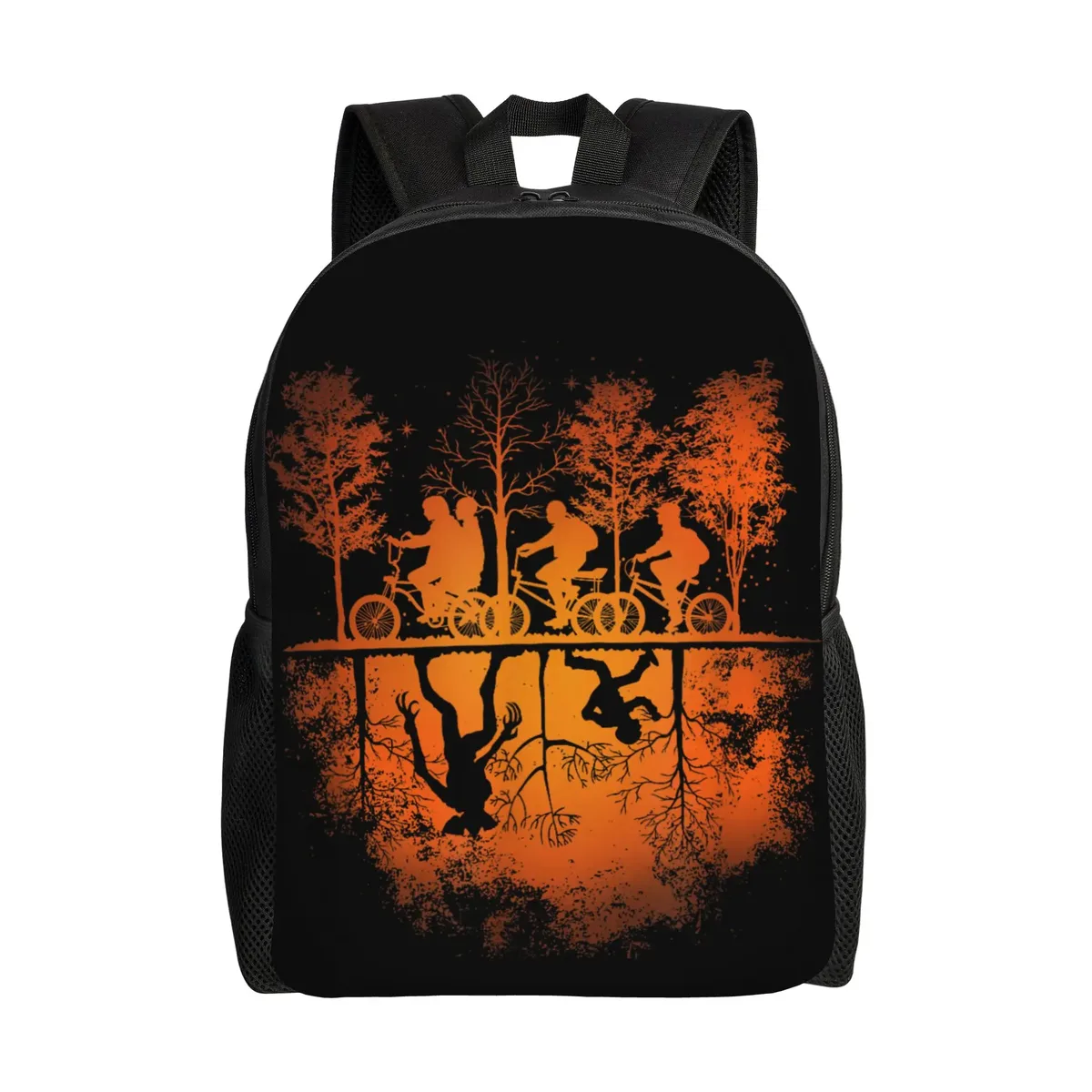 sac à dos demogorgon starry night style strangering, sacs à dos de randonnée pour femmes et hommes, sacs d'école esthétiques, sac à dos léger au design original