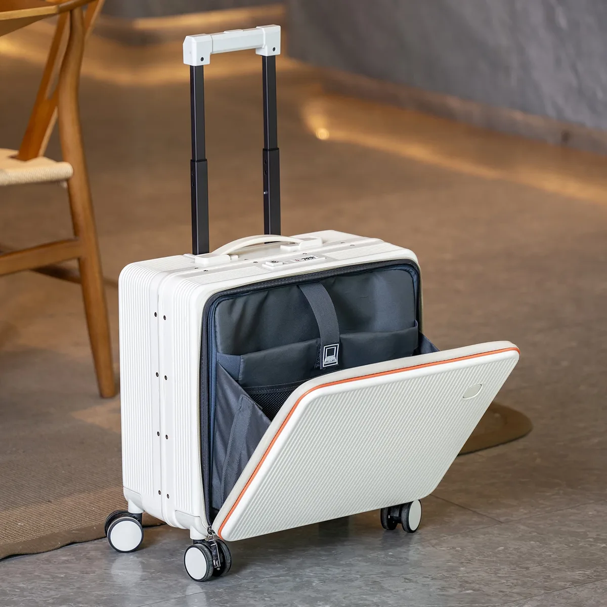 valise à main de 16/18 pouces, nouveau bagage multifonctionnel, serrure douanière, couvercle d'ouverture avant, valise de voyage à compartiment profond, 2026