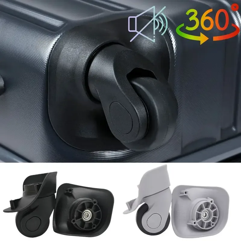 2 pièces roues de bagages de remplacement pour valises roues en caoutchouc silencieuses pièces de chariot réparation main spinner roulette universelle
