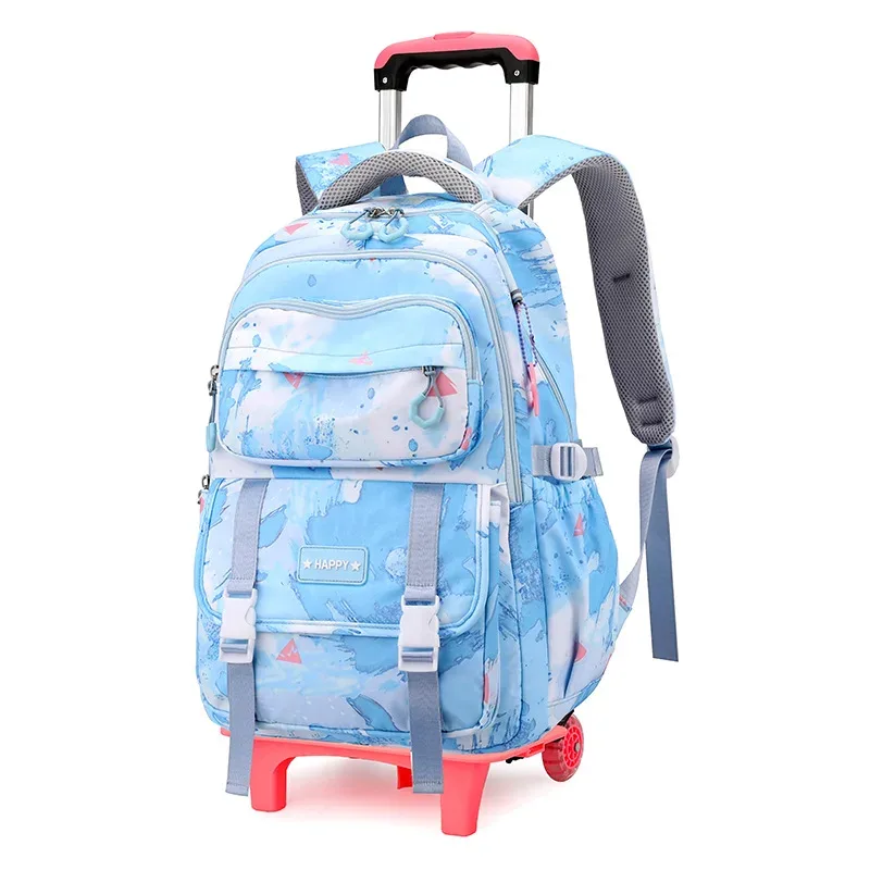 sac à dos scolaire à roulettes pour enfants, sac à dos à roulettes pour filles, sac à roulettes pour étudiants, bagage à roulettes de voyage