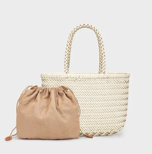 sac à poignée supérieure tissé en cuir de vache pour femme, sacoche décontractée en tricot tressé, vintage boho gitane aztèque ibiza, en cuir véritable