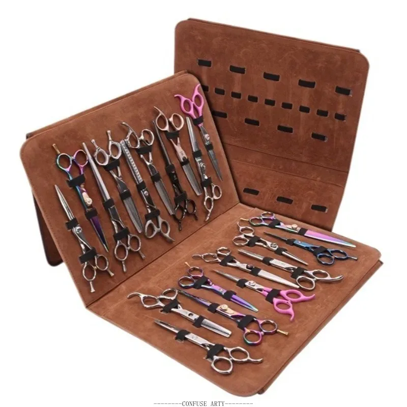 Organisateur de ciseaux professionnel pour coiffeurs et toilettes pour animaux de compagnie – Sac à outils portable multi-poches