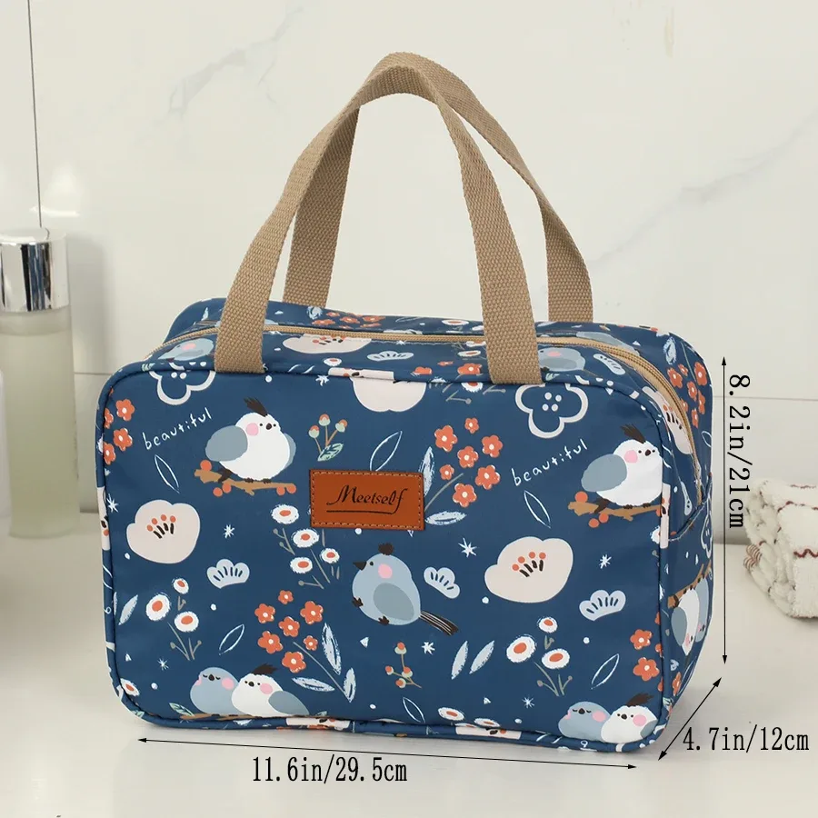 Trousse de toilette portative de grande capacité, trousse de maquillage, sac de rangement portable étanche pour le bain et le fitness