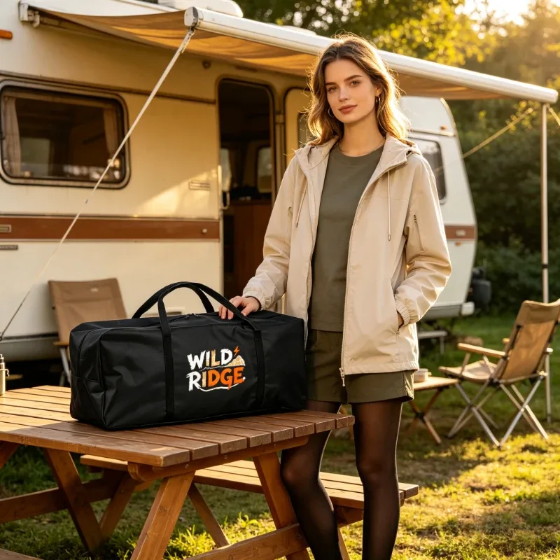 sac de voyage en tissu oxford 600d robuste, pliable et léger, idéal pour la randonnée, la pêche, les pique-niques et les voyages
