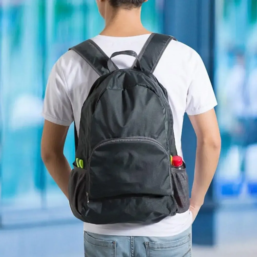 sac à dos de montagne pliable en plein air, 1 pièce, grande capacité, voyage, école, camping, rangement en nylon, randonnée, cyclisme, résistant à l'usure, k8r1