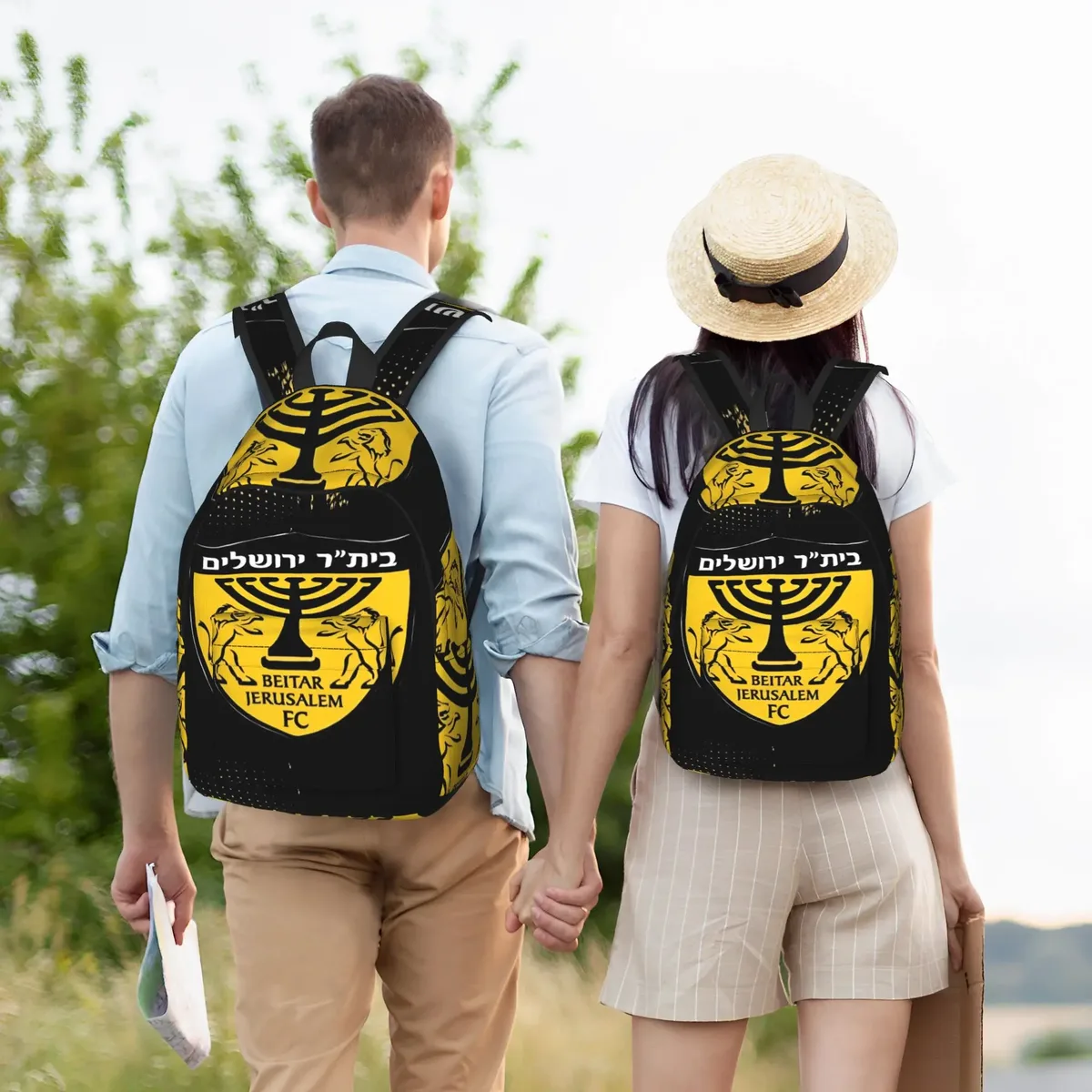 sac à dos b-beitar jerusalems, sacs à dos kawaii, sacs d'école à motif de voyage pour femmes, sac à dos de créateur