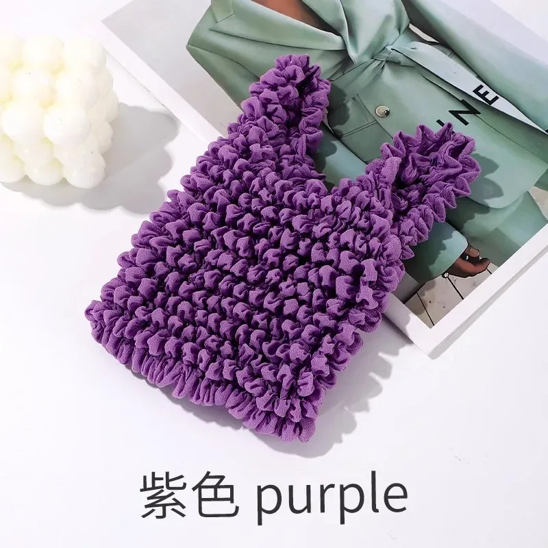 sac de rangement pliable et extensible en bulle, mini sac de courses grande capacité, sac à main élastique portable, 1 pièce