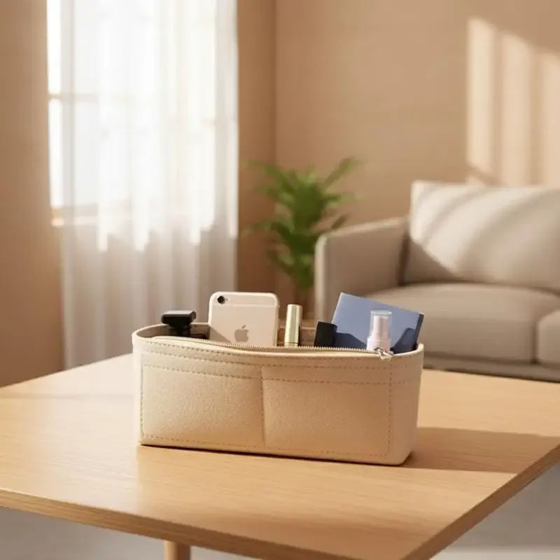 organisateur de sac en feutre pour femme, insert multi-poches pour sac à main, doublure de sac à main à 8 compartiments, idéal pour les voyages