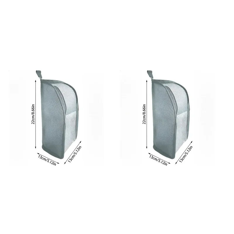 trousse de toilette portable en maille, organisateur de voyage suspendu léger et pliable transparent pour brosse à dents et articles de voyage