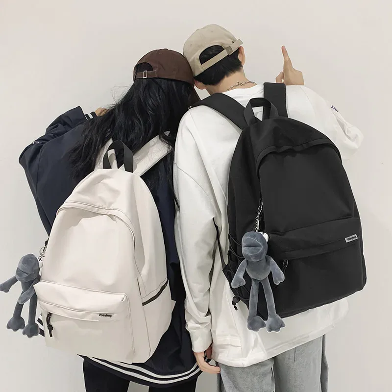 sac à dos pour femmes, couleur unie, grande capacité, décontracté, sac d'école pour étudiants, sac unisexe pour ordinateur portable, nouvelle mode