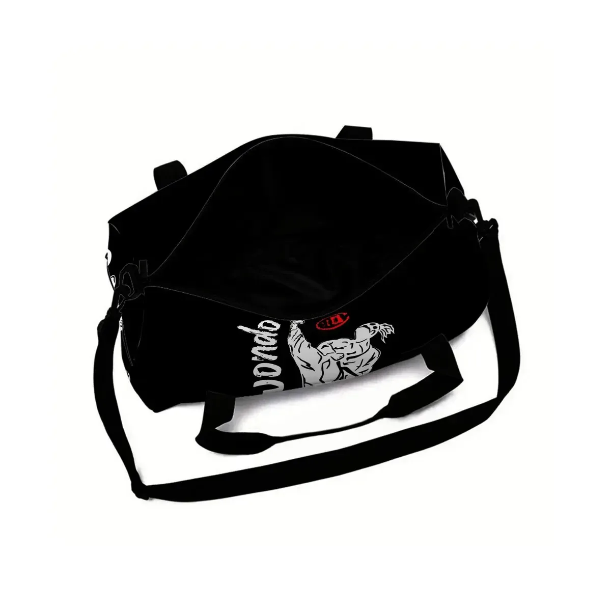 sac de voyage scolaire 2d plat style dessin animé taekwondo judo, grande capacité, sac à fermeture éclair, meilleur cadeau pour garçons et filles, style tendance
