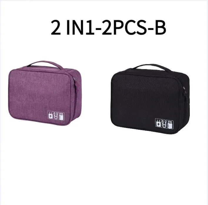 nouveau sac de rangement de voyage organisateurs de rangement de câbles pochette étui de transport portable étanche double couches sacs de rangement pour cordon de câble
