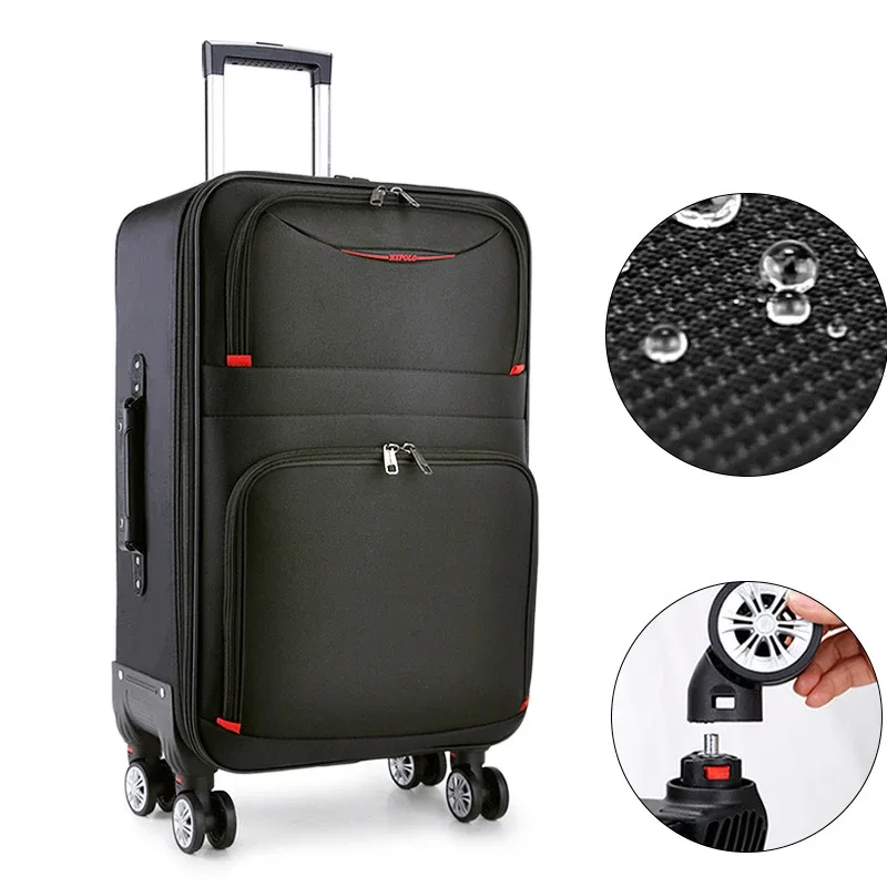 valise de voyage grande capacité, sac à roulettes imperméable en oxford, roulettes universelles, 20 pouces, bagage cabine