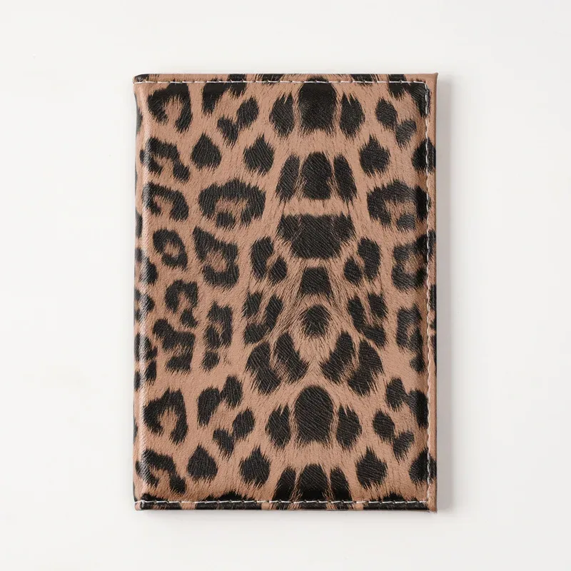 housse de protection pour passeport à imprimé léopard, porte-passeport de voyage, portefeuille en cuir pu, étui pour cartes, sac de rangement de voyage unisexe, cadeau