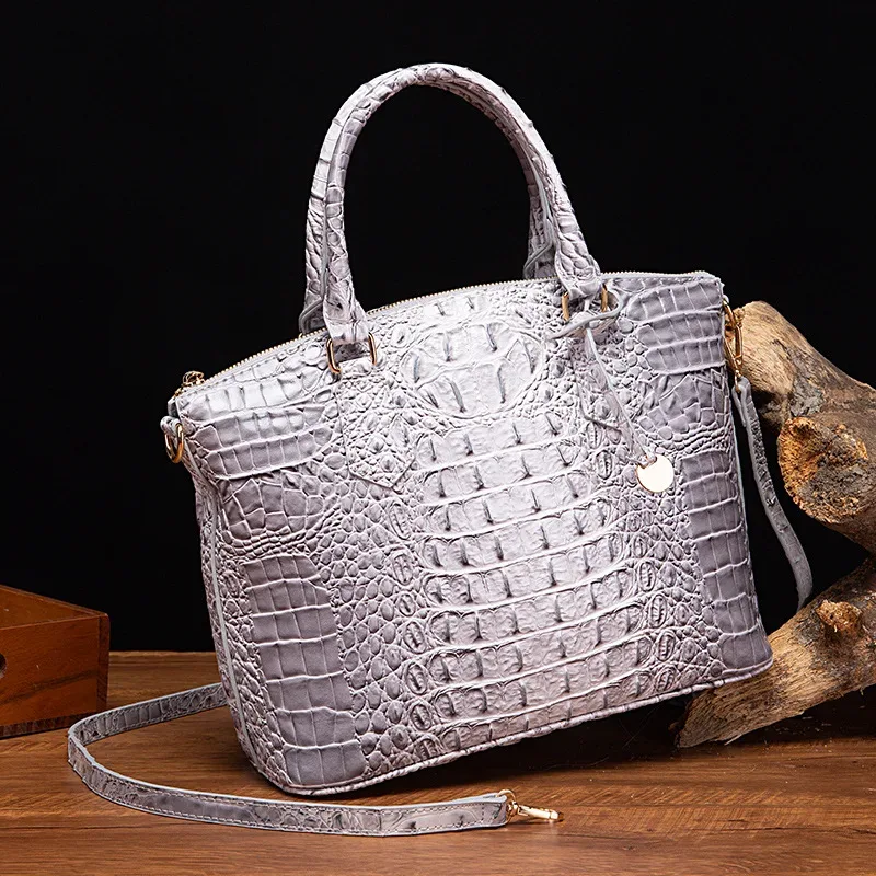 sac à bandoulière en cuir gaufré croco grande capacité, sac à main de luxe ombré pour femme, sac de voyage, cadeau
