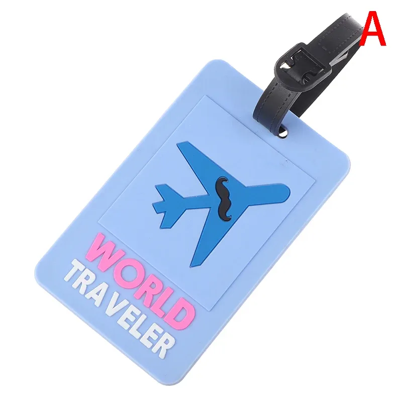 étiquettes de bagage en silicone de style dessin animé, étiquette de voyage portable, étiquette de valise, lettre créative, pas votre sac, accessoires de voyage mignons, mode