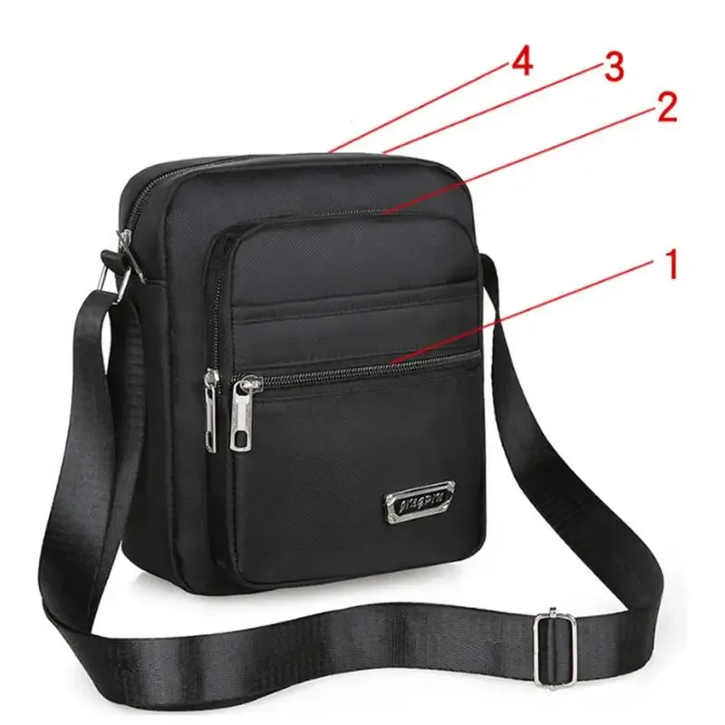 sac à bandoulière en nylon pour hommes, sac à main portable de grande capacité pour loisirs d'affaires, multicouche étanche, sacs à bandoulière d'été pour hommes